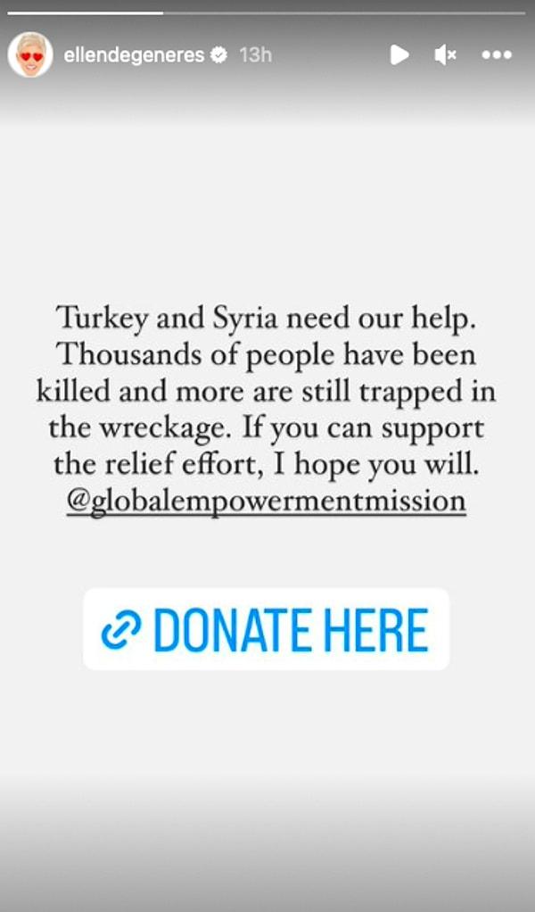 Ellen Degerens: Türkiye ve Suriye'nin yardımınıza ihtiyacı var. Binlerce insan öldü ve daha fazlası hala enkaz altında.