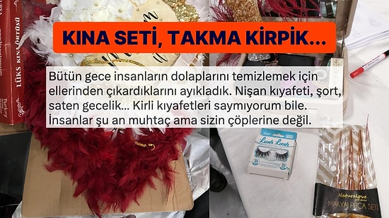 Depremzedelere Gönderilen Yardım Malzemelerinin İçinden Çıkan Kına Seti Pes Artık Dedirtti