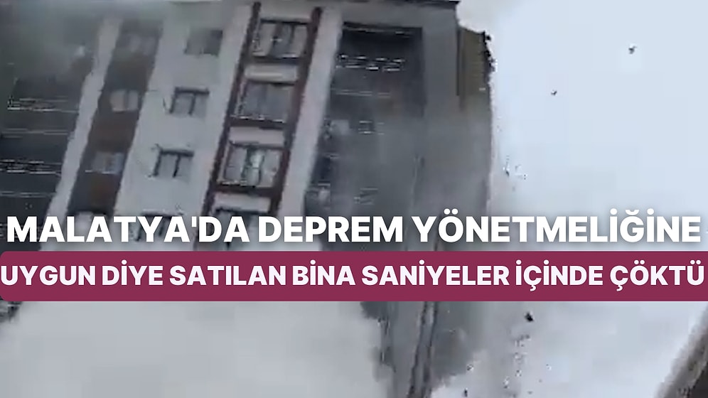 Malatya'da "Depreme Dayanıklı" Diye Satılan Bina Saniyeler İçinde Yıkıldı