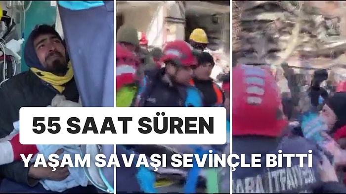 Bebek ve Annesi 55 Saat Sonra Kurtarıldı! Babanın Gözyaşları Kurtarma Ekibinin Sevinci Aynı Anda