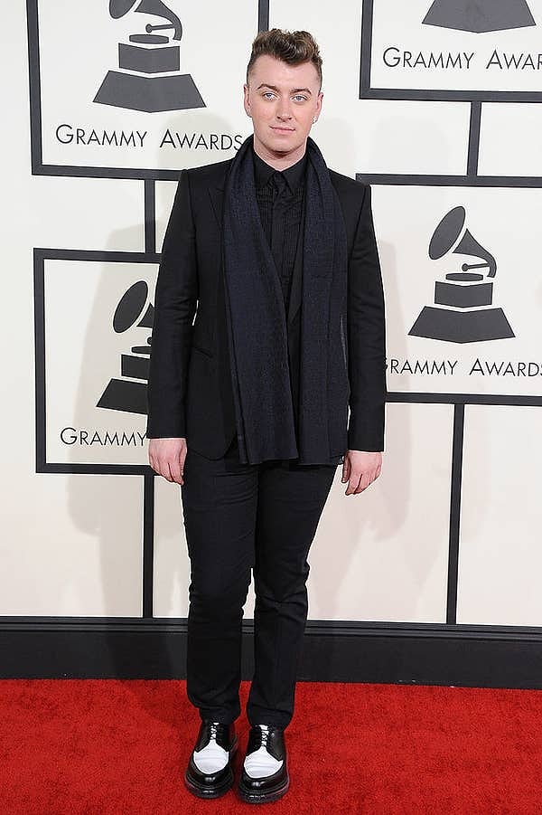 Сэм Смит на своей первой церемонии "Грэмми" в 2014 году: