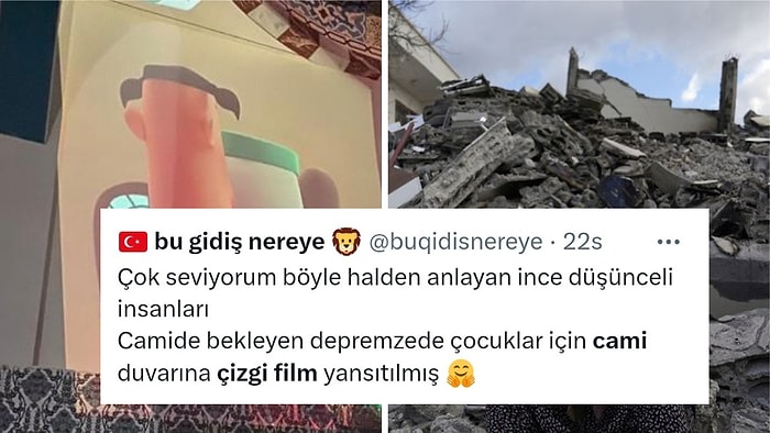 İyi ki Güzel İnsanlar Var: Cami İmamı Depremzede Çocuklar İçin Camide Çizgi Film Açtı