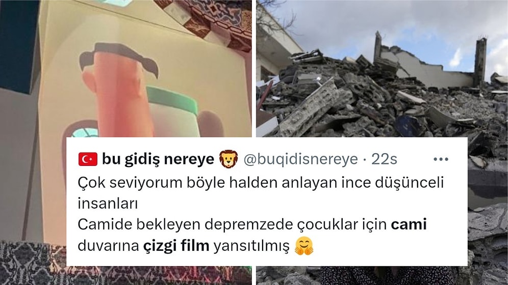 İyi ki Güzel İnsanlar Var: Cami İmamı Depremzede Çocuklar İçin Camide Çizgi Film Açtı