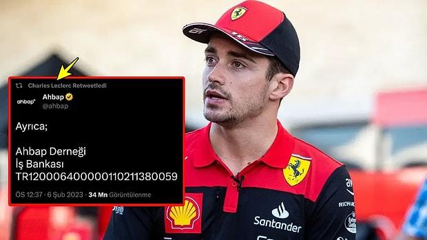 Ferrari Pilotu Charles Leclerc Depremzedelere Destek İçin Ahbap IBAN Numarasını Paylaştı