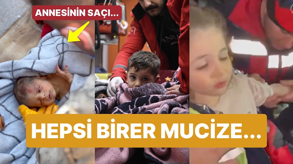 Depremden Saatler Hatta Günler Sonra Enkazdan Çıkartılan Mucize Çocuklar Hepimize Umut Işığı Olacak