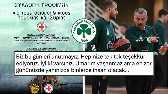 Teşekkürler Komşu! Yunan Takımı Panathinaikos Depremzedelerimize Yardım Kampanyası Başlattı