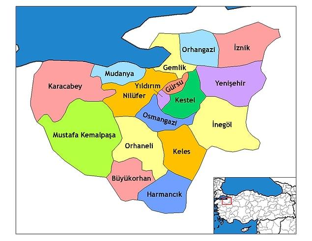 Bursa'da birinci derecede deprem bölgeleri hangileri?