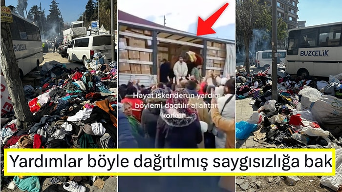 Deprem Bölgelerine Gönderilen Yardımların Çoğu Sokaklarda Savrulup Ziyan Oldu!