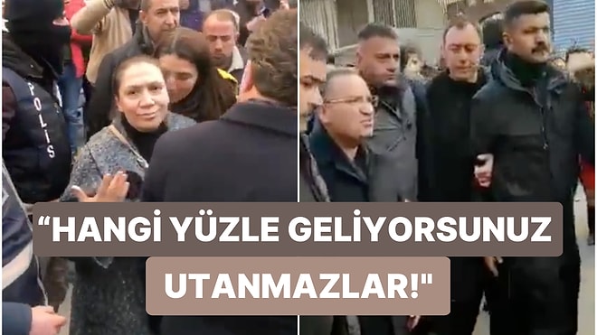 Diyarbakır'a Giden AK Parti Milletvekili Oya Eronat ve Bekir Bozdağ Depremzedeler Tarafından Yuhalandı