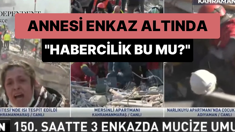 Depremzede Canlı Yayında İsyan Etti: 'Neden Çalışma Olmayan Yeri Çekmiyorsunuz? Habercilik Bu mu?'