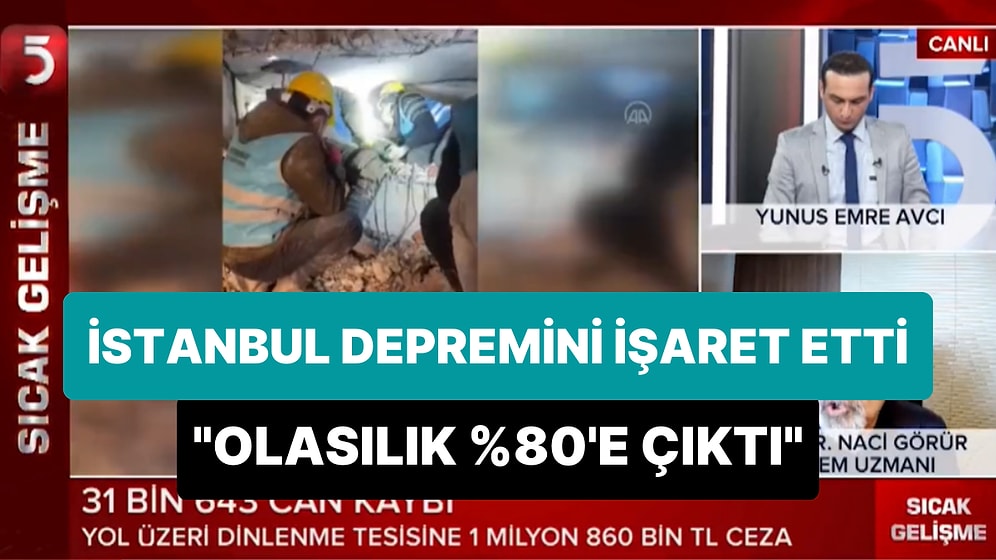 Naci Görür: 'İstanbul Depreminin Eli Kulağında, 7 ve Üzeri Deprem Olma Olasılık %80'e Çıktı'