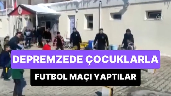 Malatya'ya Destek İçin Gelen Van Polisinin Depremzede Çocuklarla Futbol Maçı Yaptıkları Anlar