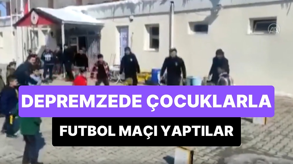 Malatya'ya Destek İçin Gelen Van Polisinin Depremzede Çocuklarla Futbol Maçı Yaptıkları Anlar