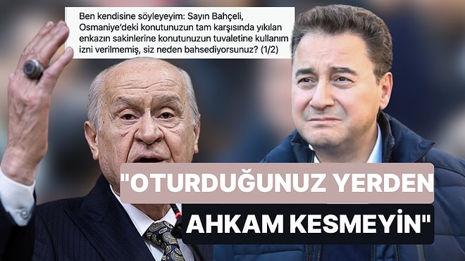 Babacan, Bahçeli'ye Çıkıştı: "Oturduğunuz Yerden Ahkam Kesmeyin"