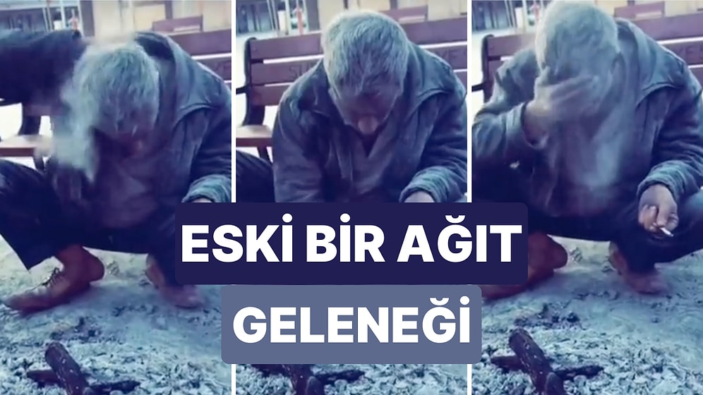 Yaşadığı Felakette Evini ve Yakınlarını Kaybeden Adamın Eski Bir Ağıt Geleneği ile Kafasına Kül Sürdüğü Anlar