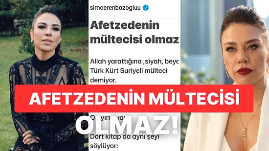 Depremden Sonra Mültecilere Karşı Oluşan Algıya Yeşim Ceren Bozoğlu Tepki Gösterdi!