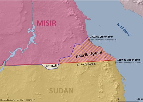 Bu iki harita üst üste geldiğinde iki alan öne çıkıyordu. Orijinal sınırın güneyinde Bir Tavil, kuzeyinde ise Hala'ib Üçgeni vardı. Biri siyasi biri idari olmak üzere şimdi ortada iki harita vardı ve bu çok büyük bir sorundu ancak pek de ses getirmedi. Ta ki Sudan, İngiliz-Mısır egemenliğinden kurtulana kadar.