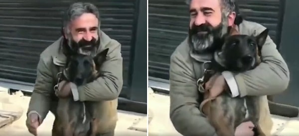 Deprem felaketinin ardından büyük işler başaran arama kurtarma köpeklerinden Çakıl, kurtarılmasını sağladığı vatandaş ile buluştu. O anlarda muhteşem görüntüler ortaya çıktı.