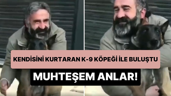 Enkaz Altında Kendisini Tespit Edip Hayatını Kurtaran ABB K-9 Personeli Çakıl ile Buluşan Vatandaş