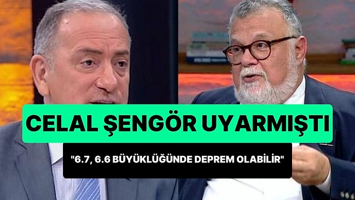 Celal Şengör Günler Önce Uyarmıştı: 'Buralarda 6.7, 6.6'lık Deprem Beklenebilir'