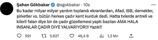 Bu sözlerin ardından 'Türkiye Tek Yürek' deprem yardım kampanyasına destek veren ünlüler tepki göstermeye başladı.