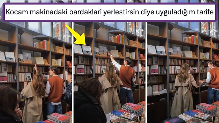 Kütüphanede Boyu Yetişemiyormuş Gibi Yaparak Tavlama Sanatını Konuşturan Kadının Viral Olan Videosu