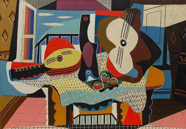 1912'ye gelindiğinde, Picasso ve Braque, kübizmin sentetik kübizm olarak bilinen ve ikinci çağına hakim olan kolaj ögelerini resimlerinde kullanmaya başladılar. Bu aşama aynı zamanda konuların düzleşmesi ve renklerin parlaklaşması aşamasıdır.