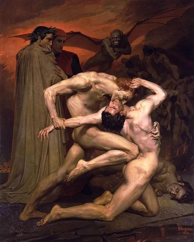 13. William Adolphe-Bouguereau, "Dante and Virgil in Hell" (1850)
