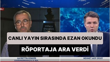 Kahramanmaraş Büyükşehir Belediye Başkanı Hayrettin Güngör, Ezan Okununca Habertürk Yayınına Ara Verdi