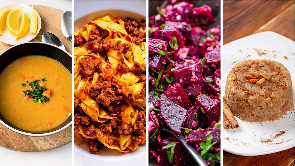 'Bugün Ne Pişirsem?' Diye Düşünenler İçin Çok Lezzetli ve Pratik Yemek Tariflerinden Oluşan Günün Menüsü