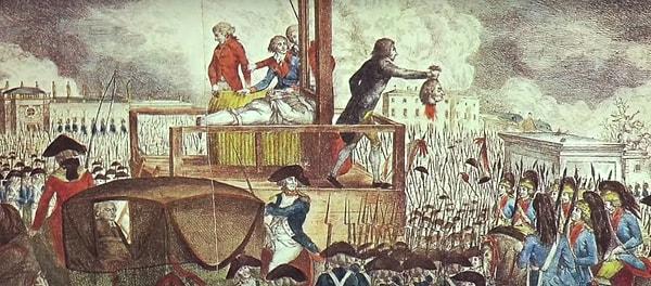 Vatan haini olarak tutuklanan Fransız kralı XVI. Louis, giyotinle idam edildi.