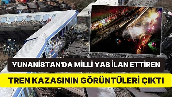 Yunanistan'daki Feci Tren Kazasının Görüntüleri Ortaya Çıktı