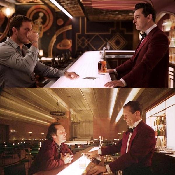 16. 'Passengers' filmindeki bar sahnesi aslında 'The Shining'e bir gönderme...