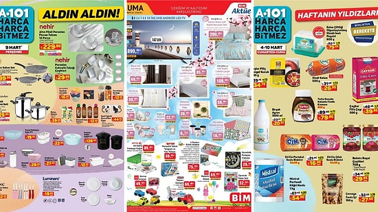 İndirim Günleri Başlıyor! 4 - 12 Mart Haftasında A101, BİM ve ŞOK Aktüel Ürünler Listesinde Ne Var?