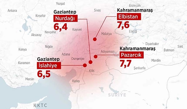 6 Şubat Pazartesi günü Kahramanmaraş'ta gerçekleşen depremde binlerce vatandaş hayatını kaybetti. 11 ili etkileyen depremin ardından ise Hatay'da tekrardan orta şiddetli bir sarsıntı yaşandı.