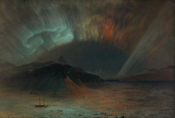 Ve 1865'te, İç Savaş'ın hemen sonunda, Aurora Borealis (Kuzey Işıkları) tablosunu tamamladı.