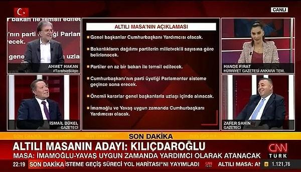 Ahmet Hakan, daha da ileriye giderek programda ‘CHP medyası oluştu’ ifadelerini kullanmıştı.
