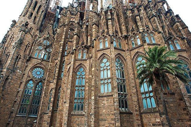 Gaudi designed the church as three different facades. The Nativity Facade was the first part of the church to be built.