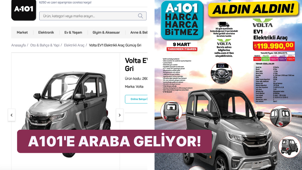a101'e Gelen Elektrikli Araç ve Fiyatı - Onedio