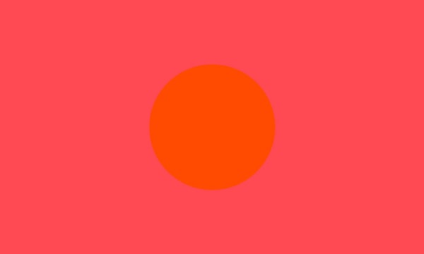 1. В красном круге больше или меньше синего, чем в окружающем его красном цвете?