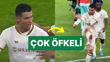 Sinirlerine Hakim Olamadı! Lionel Messi Tezahüratlarına Maruz Kalan Cristiano Ronaldo, Su Şişelerini Tekmeledi