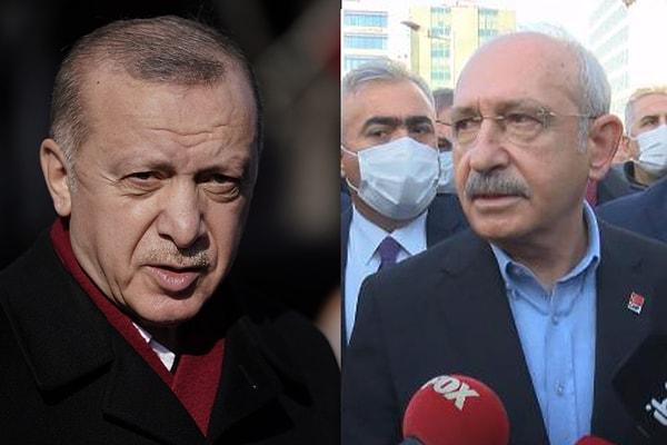 Araştırmada vatandaşlara, ‘seçimde Kılıçdaroğlu ve Erdoğan aday olursa hangi adaya oy verirsiniz?’ sorusu yöneltildi.