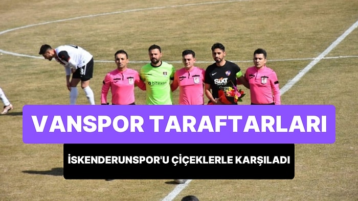 Vanspor Taraftarları Depremzede İskenderunspor’u Çiçeklerle Karşıladı