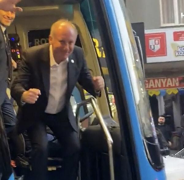 Memleket Partisi Lideri Muharrem İnce'nin seçim otobüsünde yaptığı dans bir anda viral olmuştu.