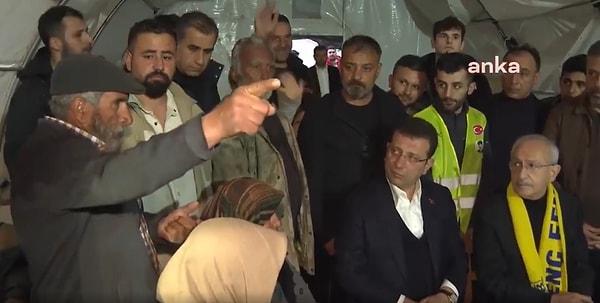 O ziyaret sırasında Kılıçdaroğlu’na dert yanan bir depremzede "Eğer AK Partiliysen çadırın da var, yiyeceğin de geliyor" dedi.