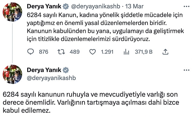 Partinin ve hükümetin önemli bir kısmı bu talepleri olumlu bulsa da Aile Bakanı Derya Yanık bu pazarlığa itiraz etti.