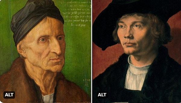 Dürer'in ahşap oymaları ve gravürleri resimlerinden daha iyiydi ama portrelerinin muhteşemliğini de görmezden gelemeyiz.