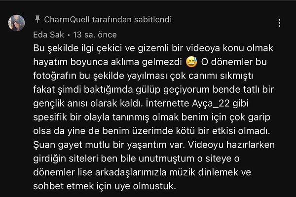 Ayça_22 efsanesinin yüzü de videonun altına gelerek neredeyse tüm Türk internet kullanıcılarının görmüş olduğu görsel sonrasında yaşadıklarını anlattı.👇