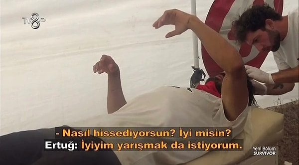 Survivor'da iletişim oyununda kaza geçirip alnından yaralanan Ertuğ, yarışmada büyük panik yarattı.