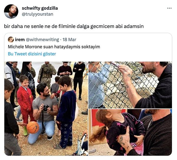6. Michele Morrone Hatay'da depremzede çocuklarla vakit geçirdiği görüntülere kullanıcının tepkisi viral oldu😅
